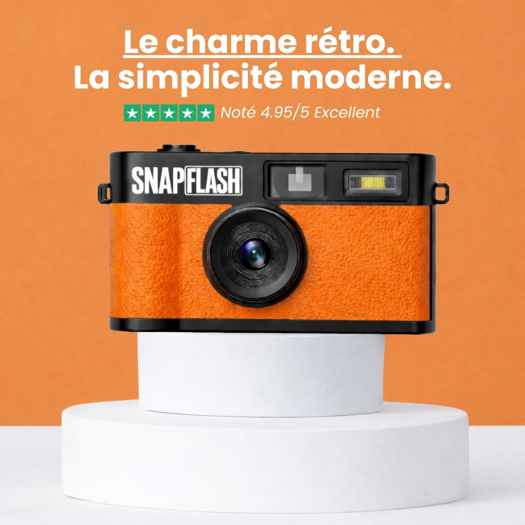 Snapflash - Caméra Vintage | Orange