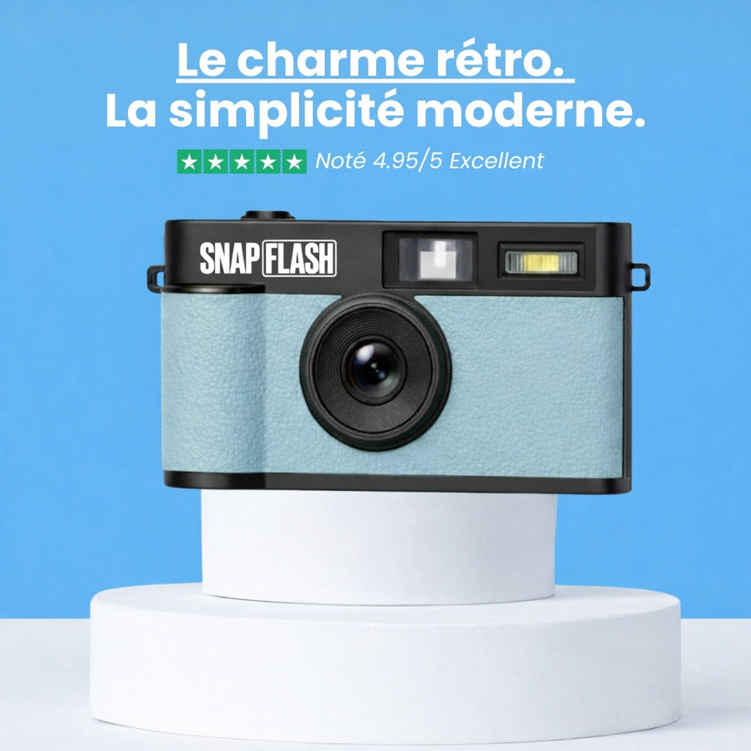 Snapflash - Caméra vintage| Bleu