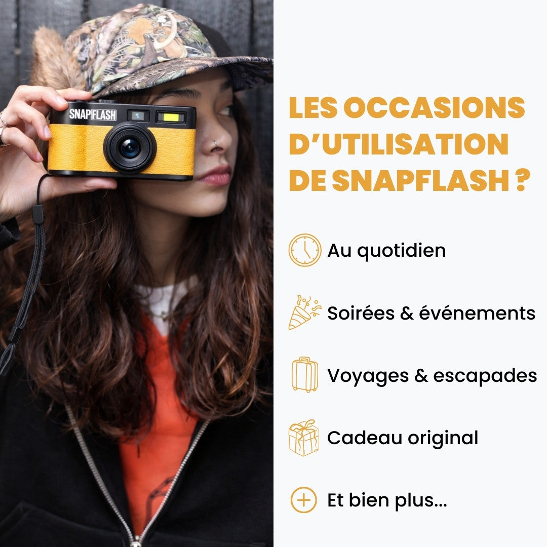 Snapflash - Caméra Vintage | Jaune