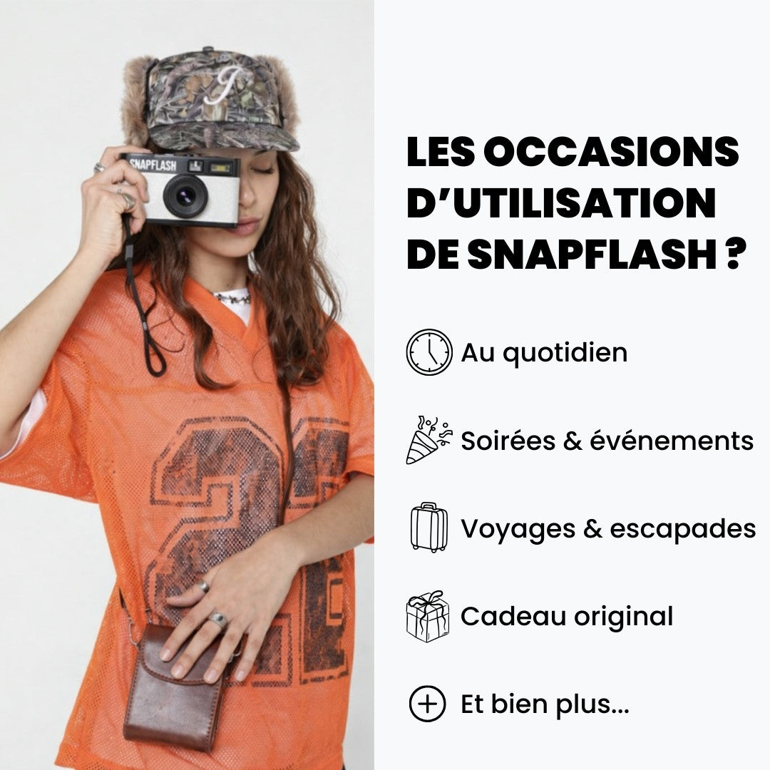 Snapflash - Caméra Vintage | Blanc