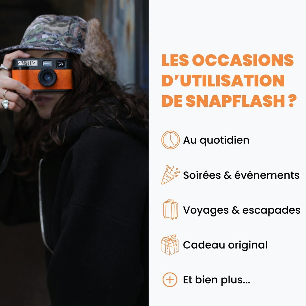Snapflash - Caméra Vintage | Orange