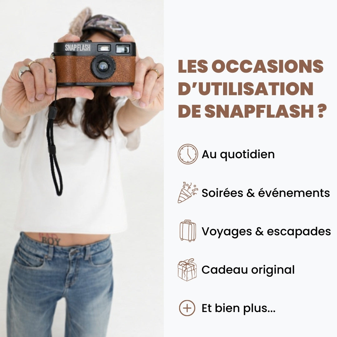 Snapflash - Caméra Vintage | Marron
