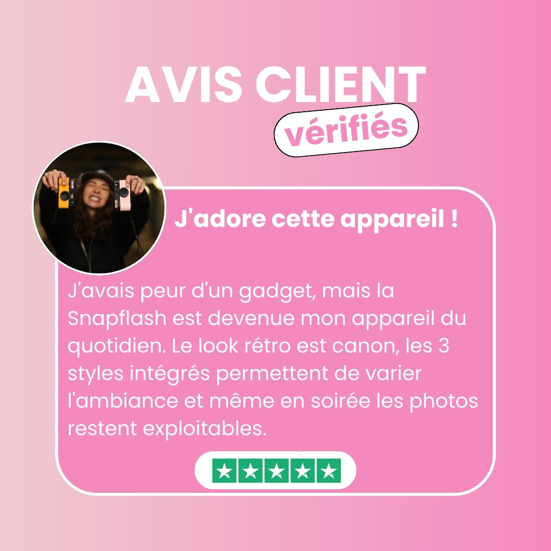 Snapflash - Caméra Vintage | Rose