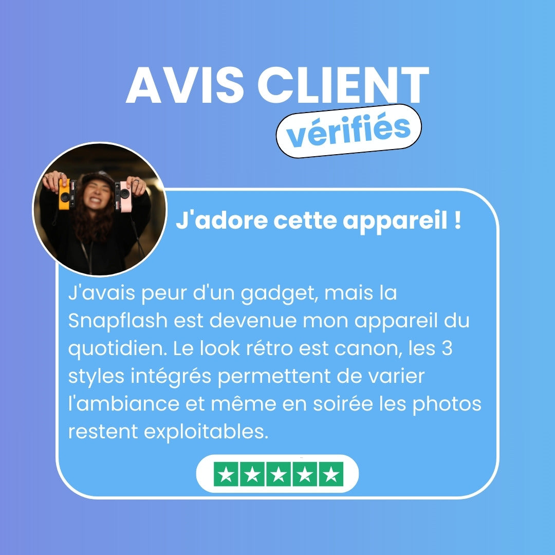 Snapflash - Caméra vintage| Bleu