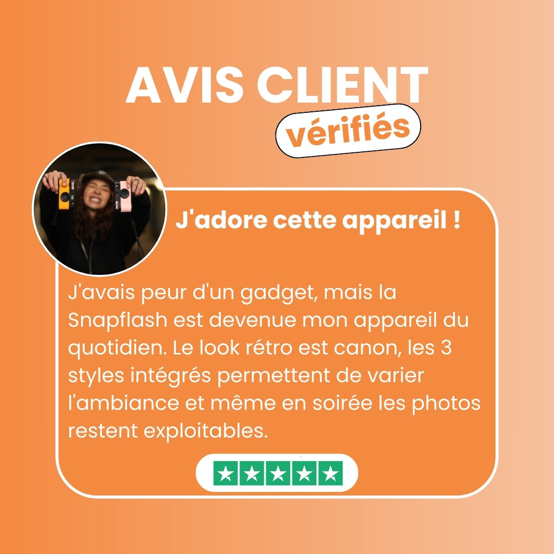 Snapflash - Caméra Vintage | Orange
