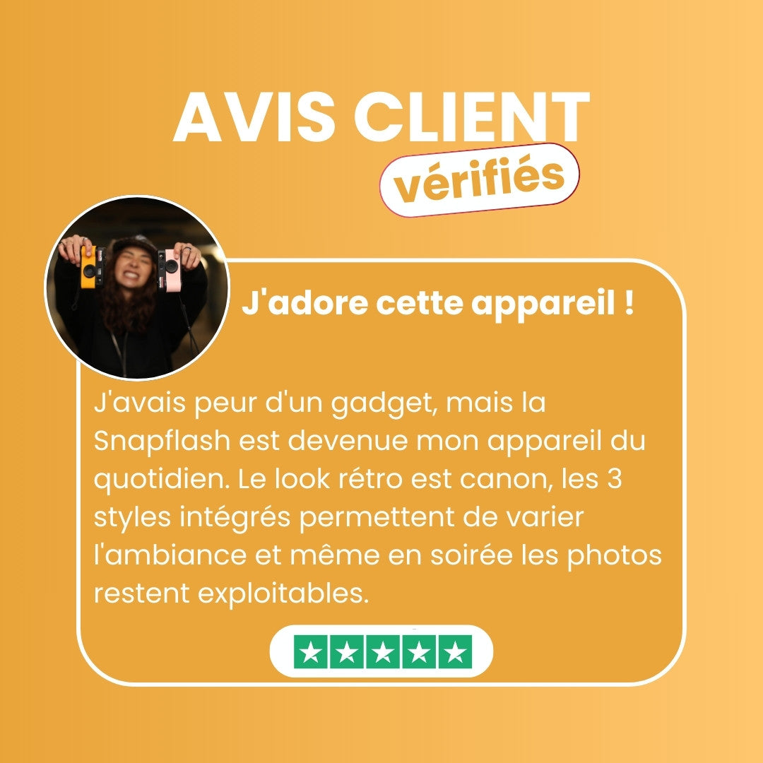 Snapflash - Caméra Vintage | Jaune