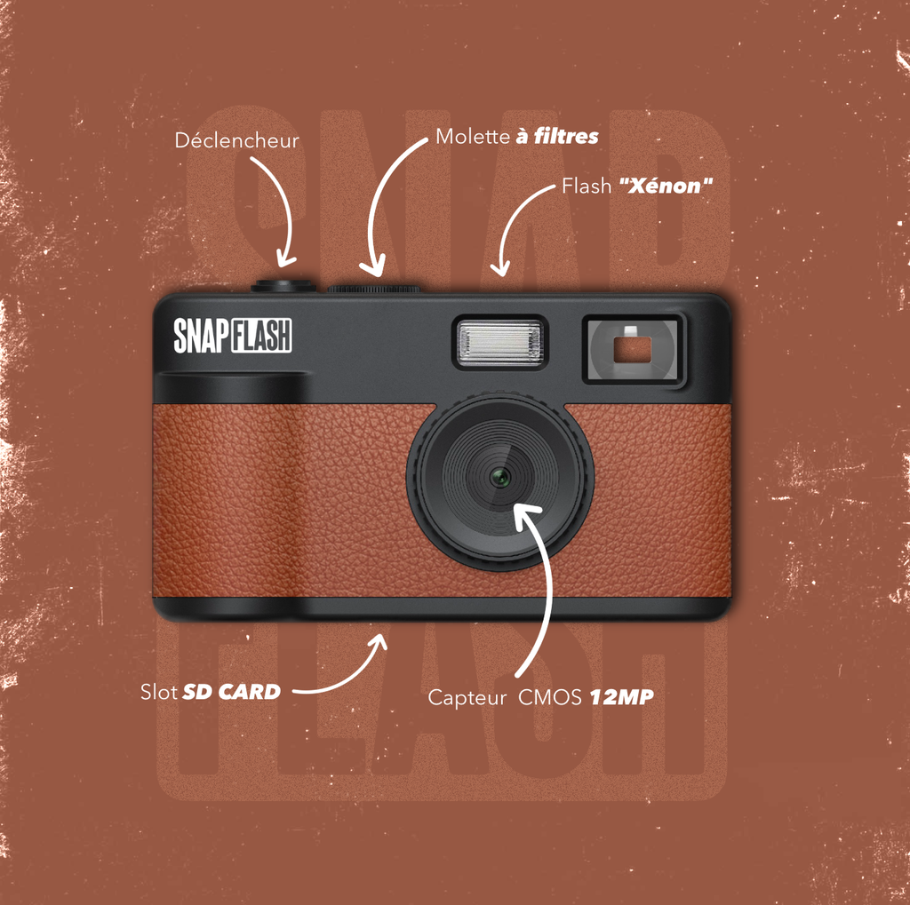 Snapflash - Caméra Vintage | Marron