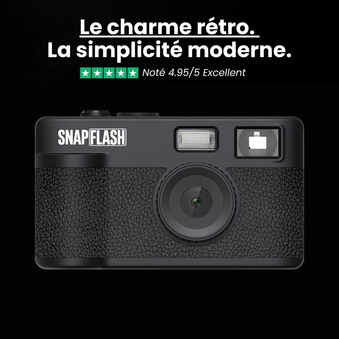 Snapflash - Caméra Vintage | Noir