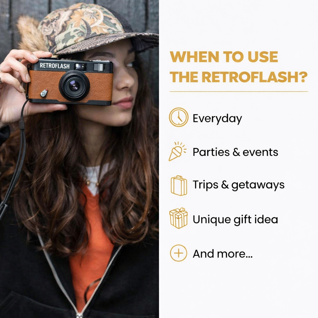 Snapflash - Caméra Vintage | Orange