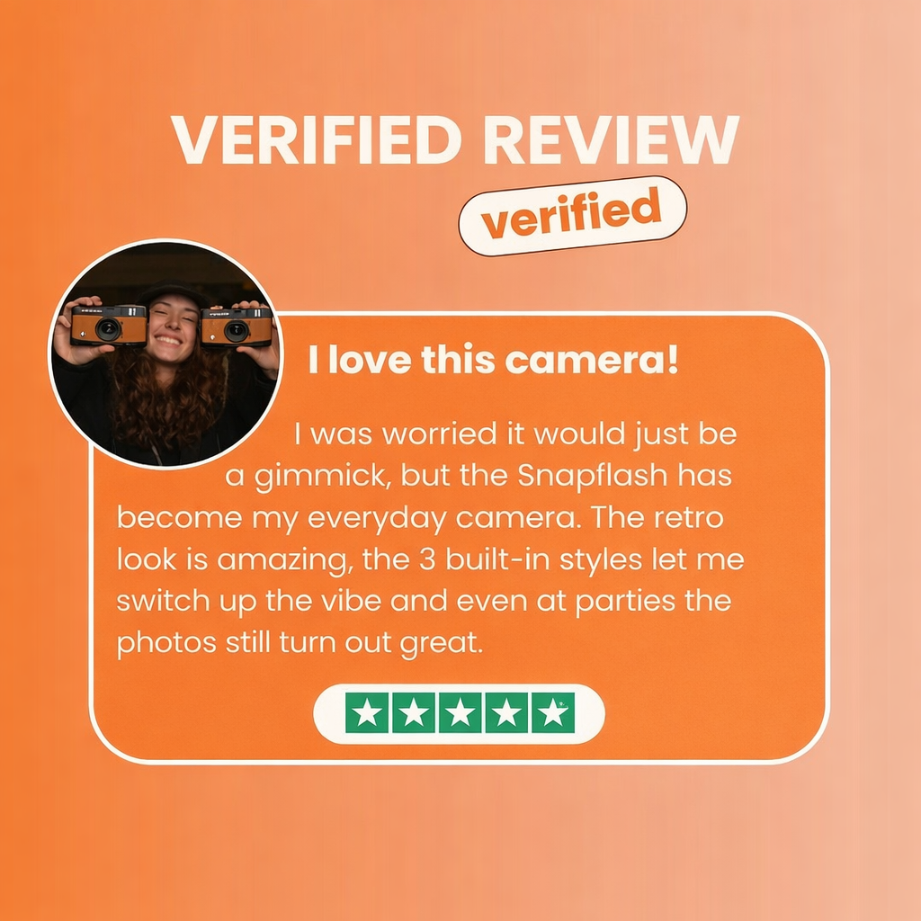 Snapflash - Caméra Vintage | Orange